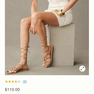 Anthropologie tie up sandals